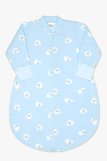 Saco de dormir de soft ovelhinha azul para beb